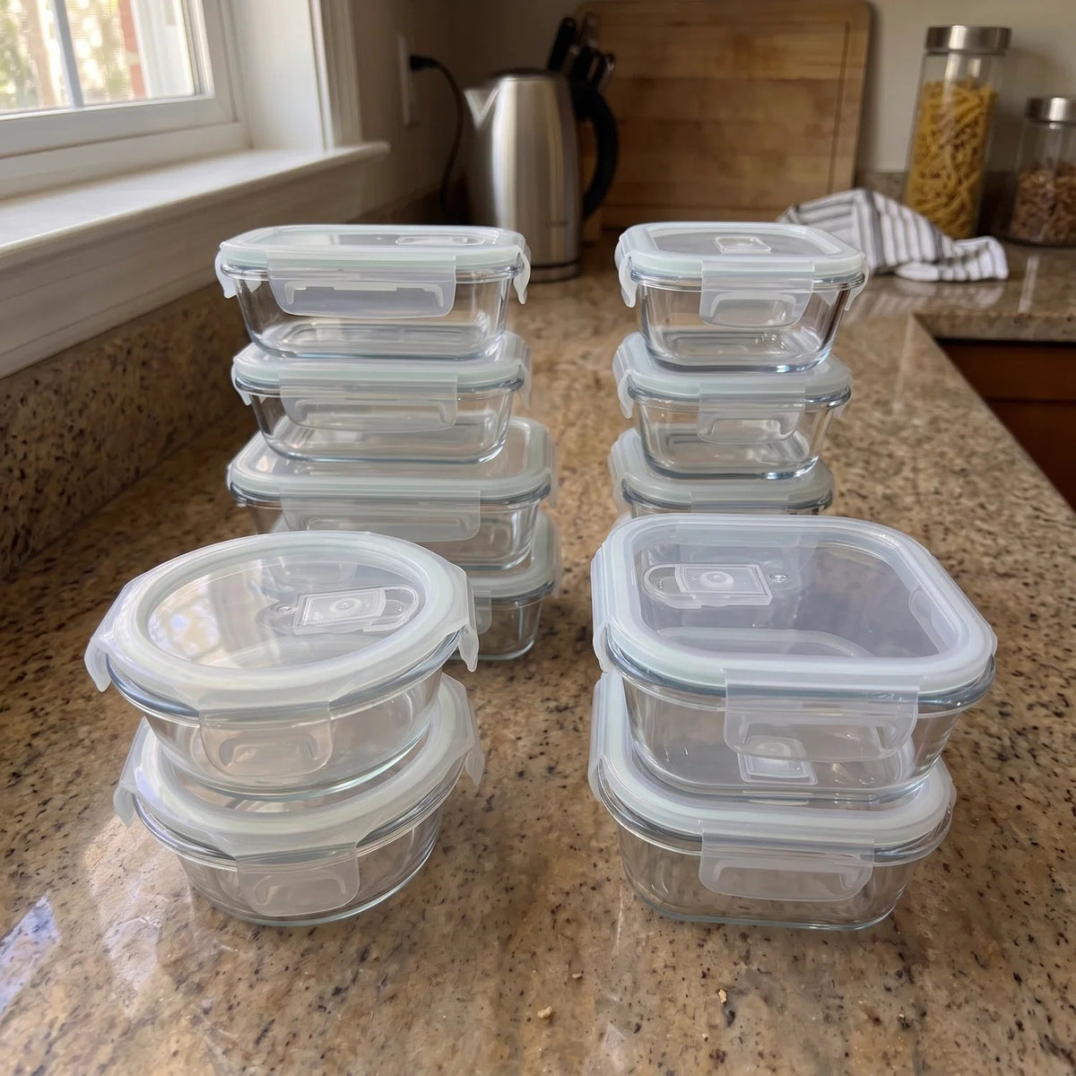 24 PC Glass Set - 5 Different Sizes - 24_GFood_Set