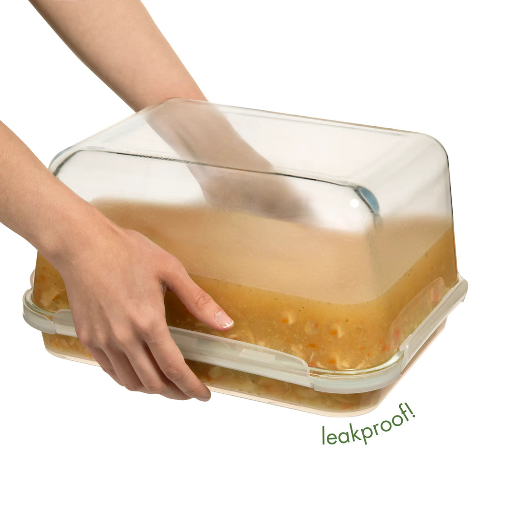 6500ML Extra Large Glass Container With Locking Lid and Handle - 6500ML_Clear