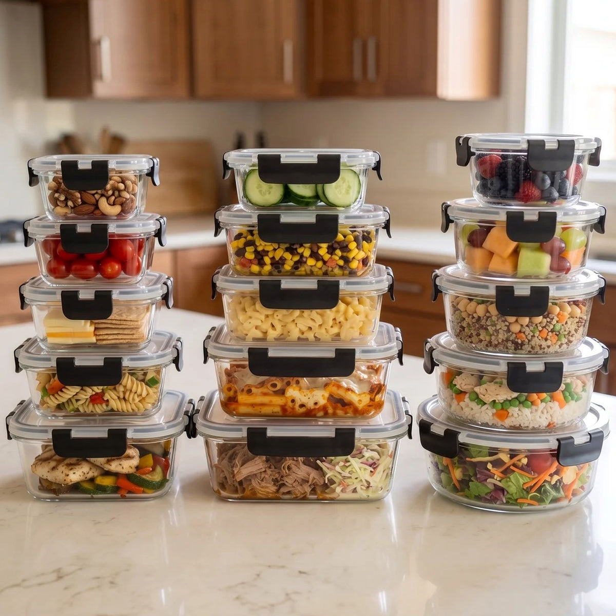 Razab 30 PC Glass Meal Prep Containers