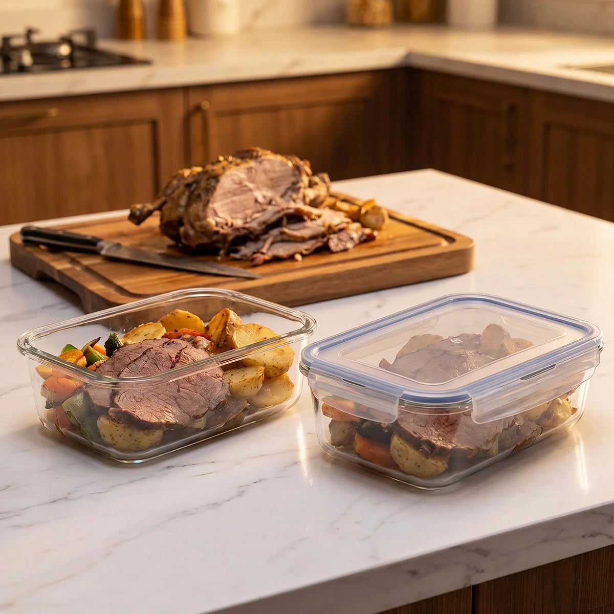 Set of 16 Pc Glass Food Storage Container - 16_SSGFood_Set