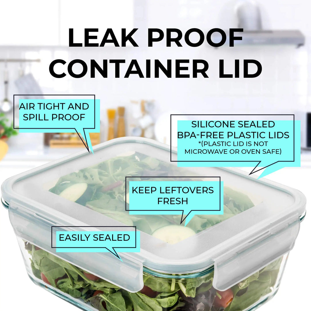 3300ML - Glass Conainer Set by Razab (Replacemnet lid) - Clear -