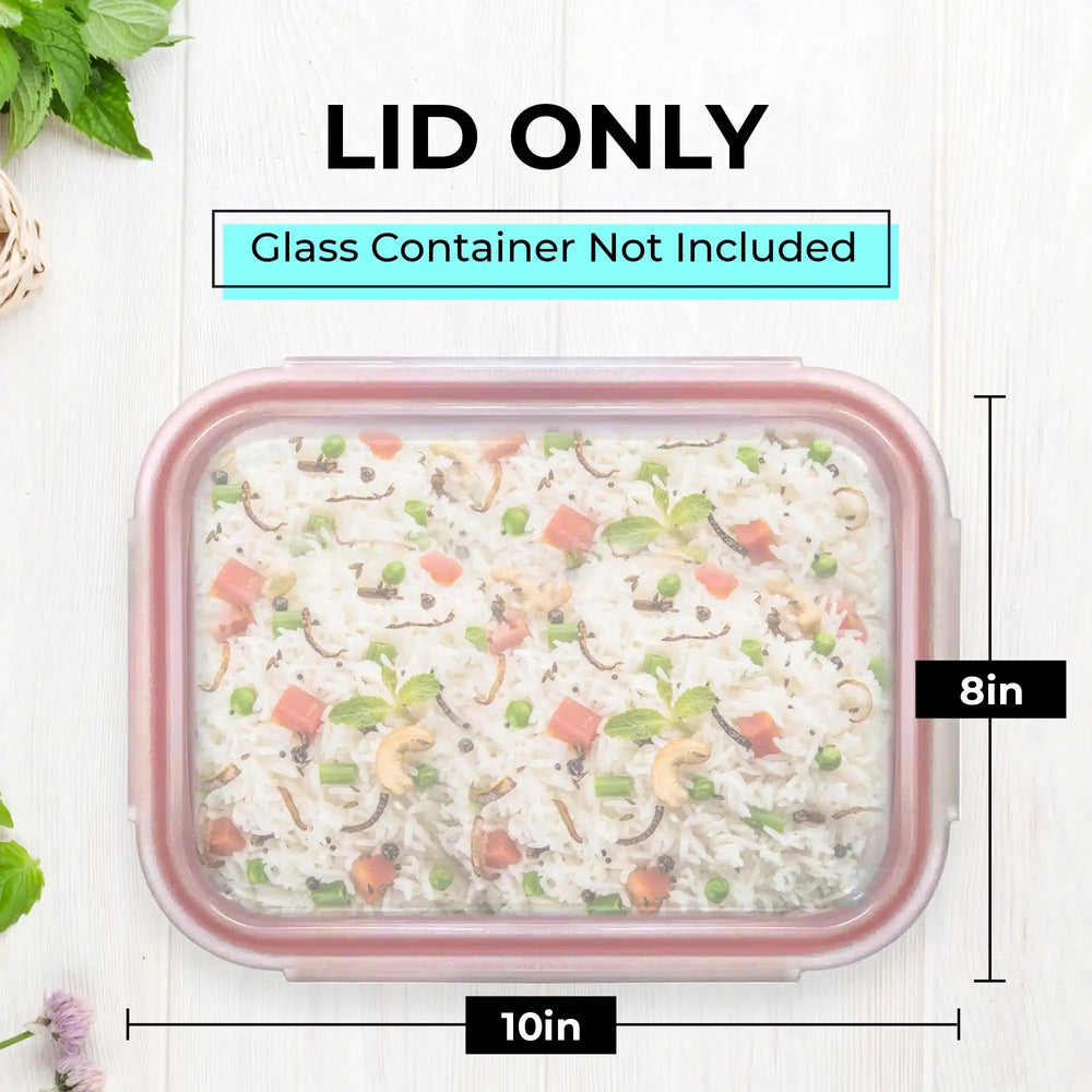3300ML - Glass Conainer Set by Razab (Replacemnet lid) - Red -
