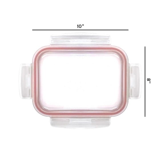 3300ML - Glass Conainer Set by Razab (Replacemnet lid) - Red -