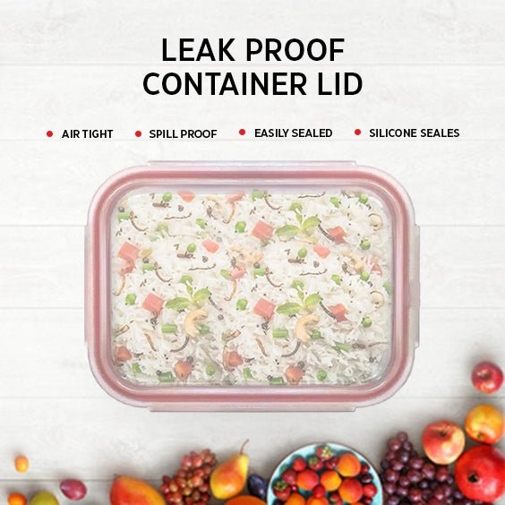 3300ML - Glass Conainer Set by Razab (Replacemnet lid) - Red -