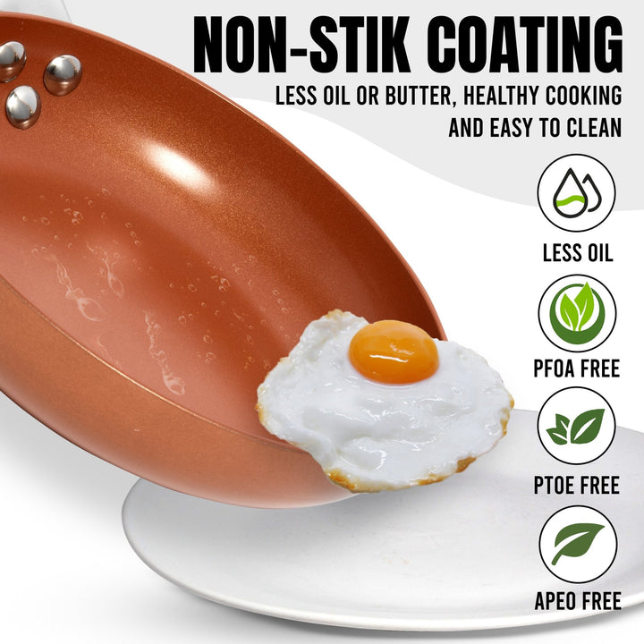 Copper Pans (Set Of 3) -