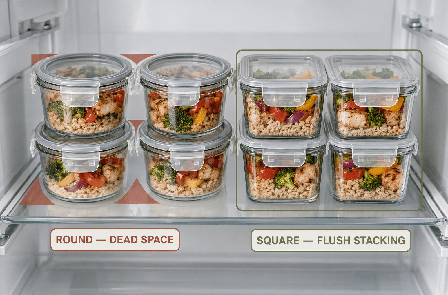 Round vs. Square vs. Rectangular Glass Meal Prep Containers: Which Shape Works Best? - Razab
