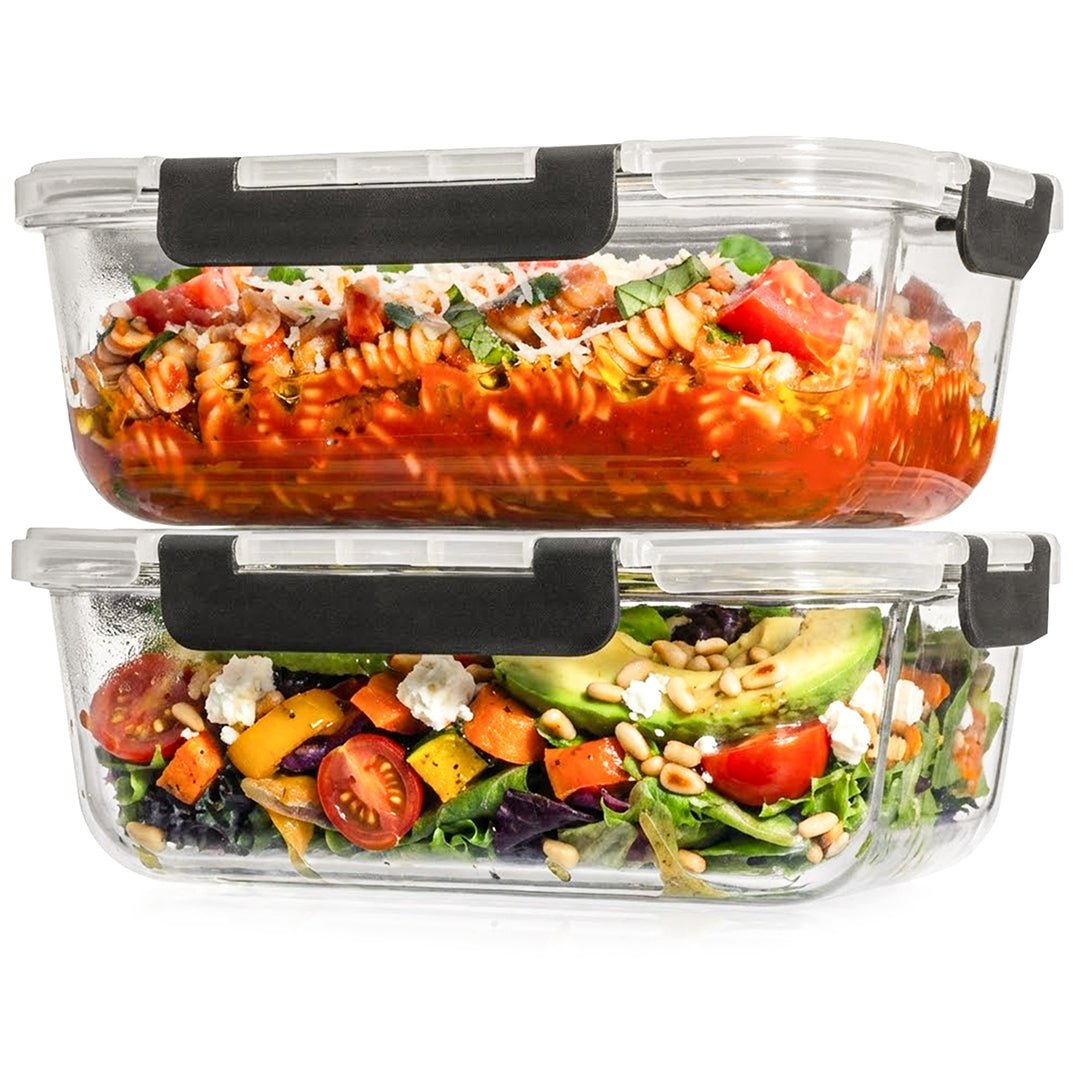 1860ML Glass Set with Color Lids - Set of 2 Pc - 2_1860ML_Glass_Black_LL