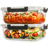 1860ML Glass Set with Color Lids  - Set of 2 Pc