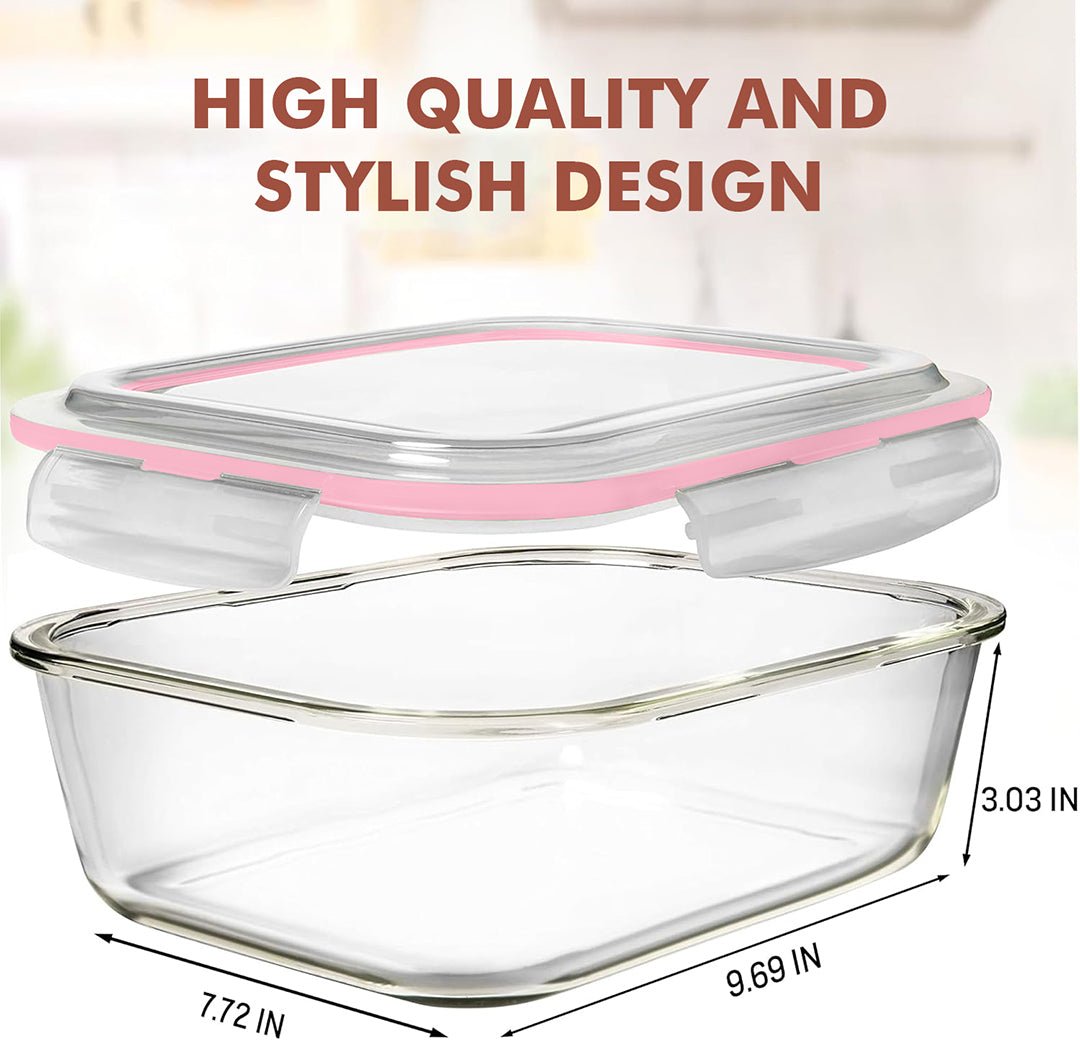 2260 Glass Set - Set of 2 Pc - 2_Rect_Glass_Pink