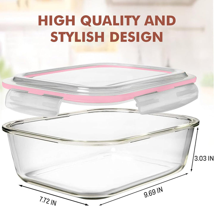 2260 Glass Set - Set of 2 Pc - 2_Rect_Glass_Pink