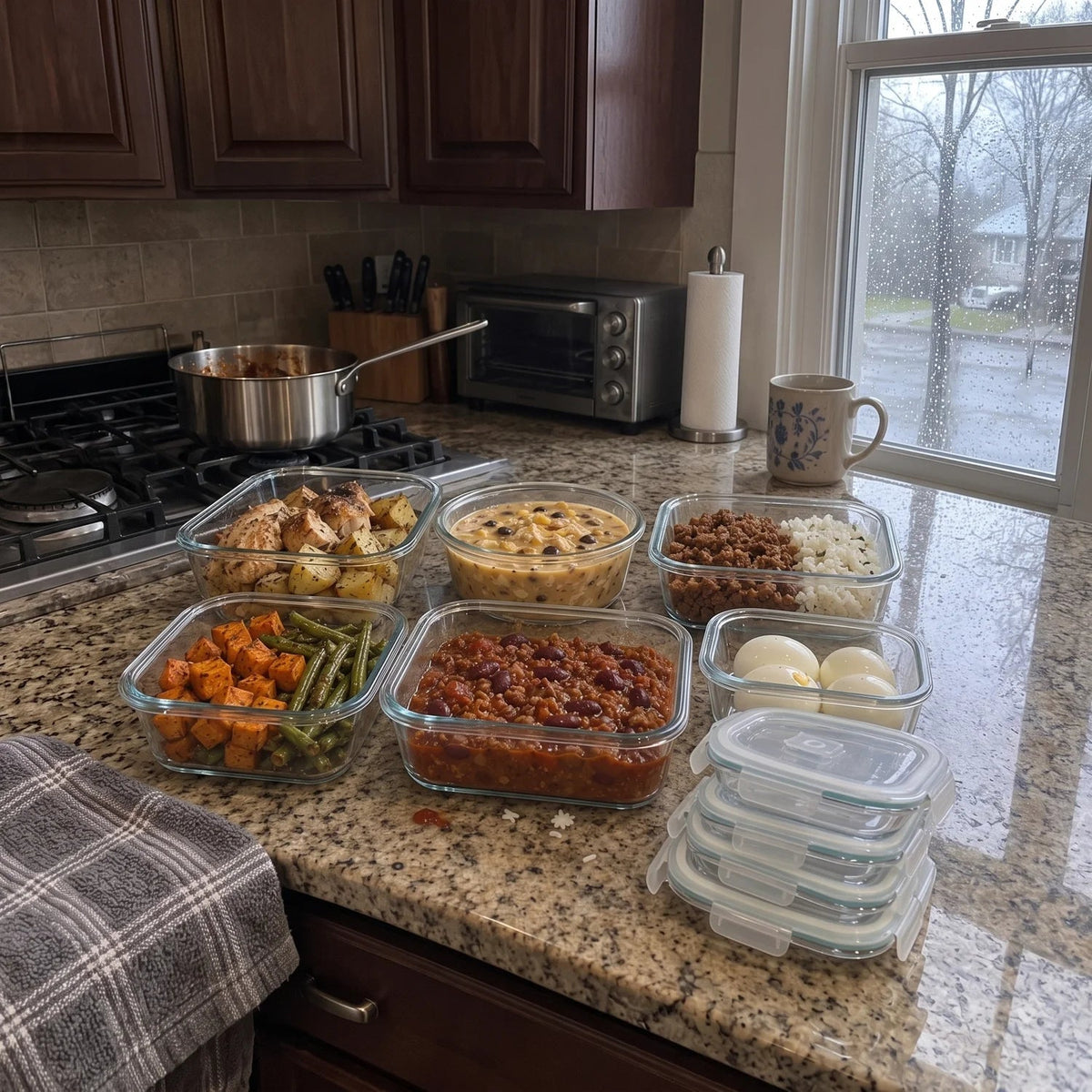 24 PC Glass Set - 5 Different Sizes - 24_GFood_Set