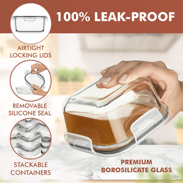 35 PC Glass Set - Large Set with many Unique Sizes - 35_GFood_Set_Gray