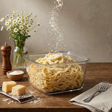 3900ml Large Glass Food Storage Container with Airtight Lid - 3900ML_Glass_GrayHandle