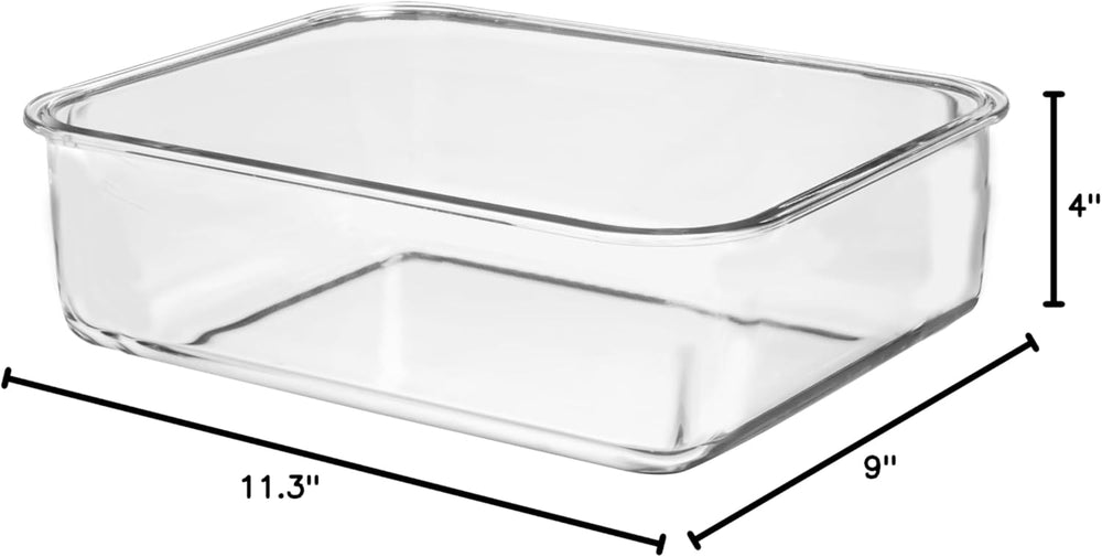 4800 ML LARGE Glass Food Storage Container with Airtight Locking Lid - 4800_glass