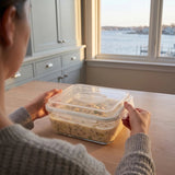 4800ml Large Glass Food Storage Container with Airtight Locking Lid - 4800ML_Clear