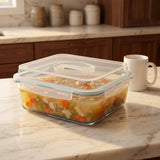 4800ml Large Glass Food Storage Container with Airtight Locking Lid - 4800ML_Clear
