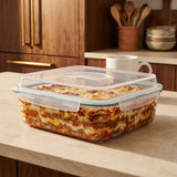 4800ml Large Glass Food Storage Container with Airtight Locking Lid - 4800ML_Clear