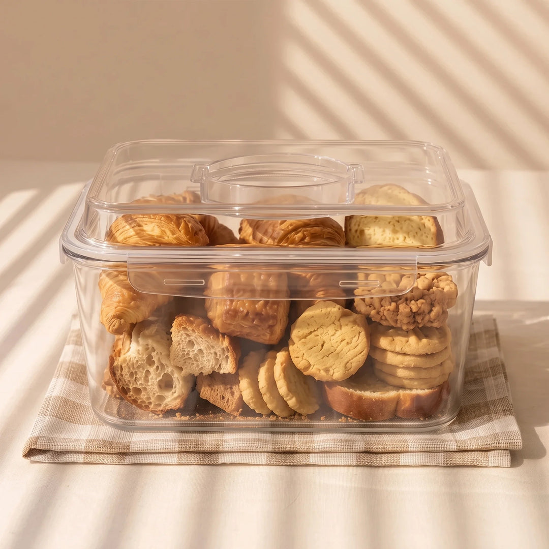 6500ML Extra Large Glass Container With Locking Lid and Handle - 6500ML_Clear