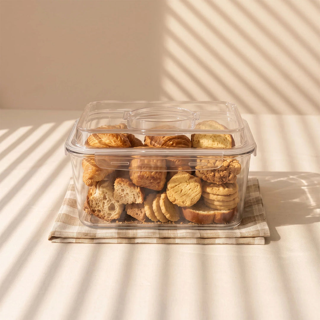 6500ML Extra Large Glass Container With Locking Lid and Handle - 6500ML_Clear