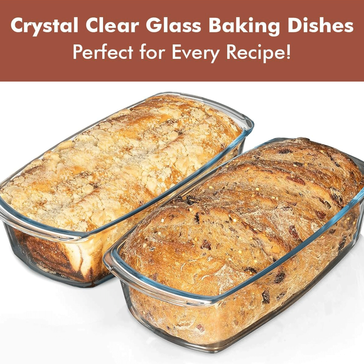 Set Of 2 Glass Loaf Pan Containers - Thumbnail 4