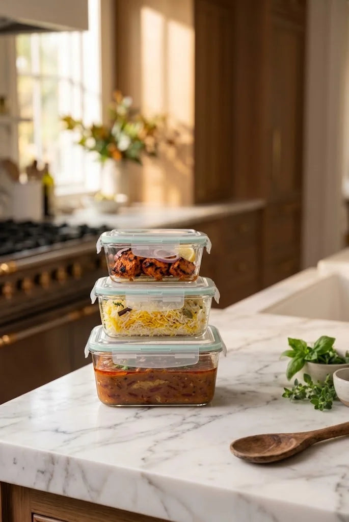 Pristine Razab Borosilicate Glass Containers