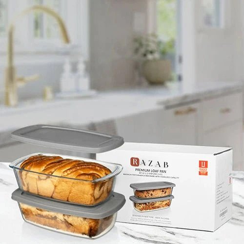 Loaf Pan Container (Set of 1) - 1set_GreyLoafPan