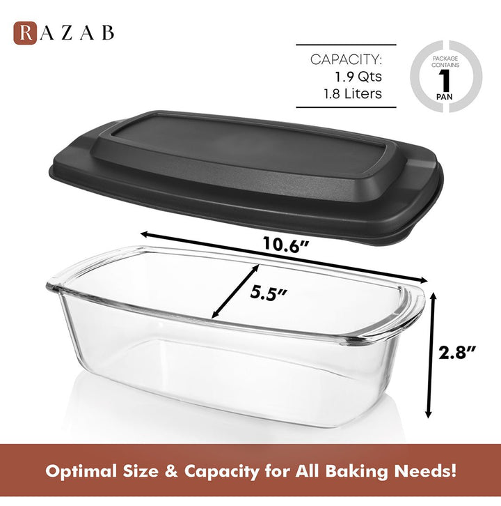 Loaf Pan Container (Set of 1) - 1set_LoafPan_Black