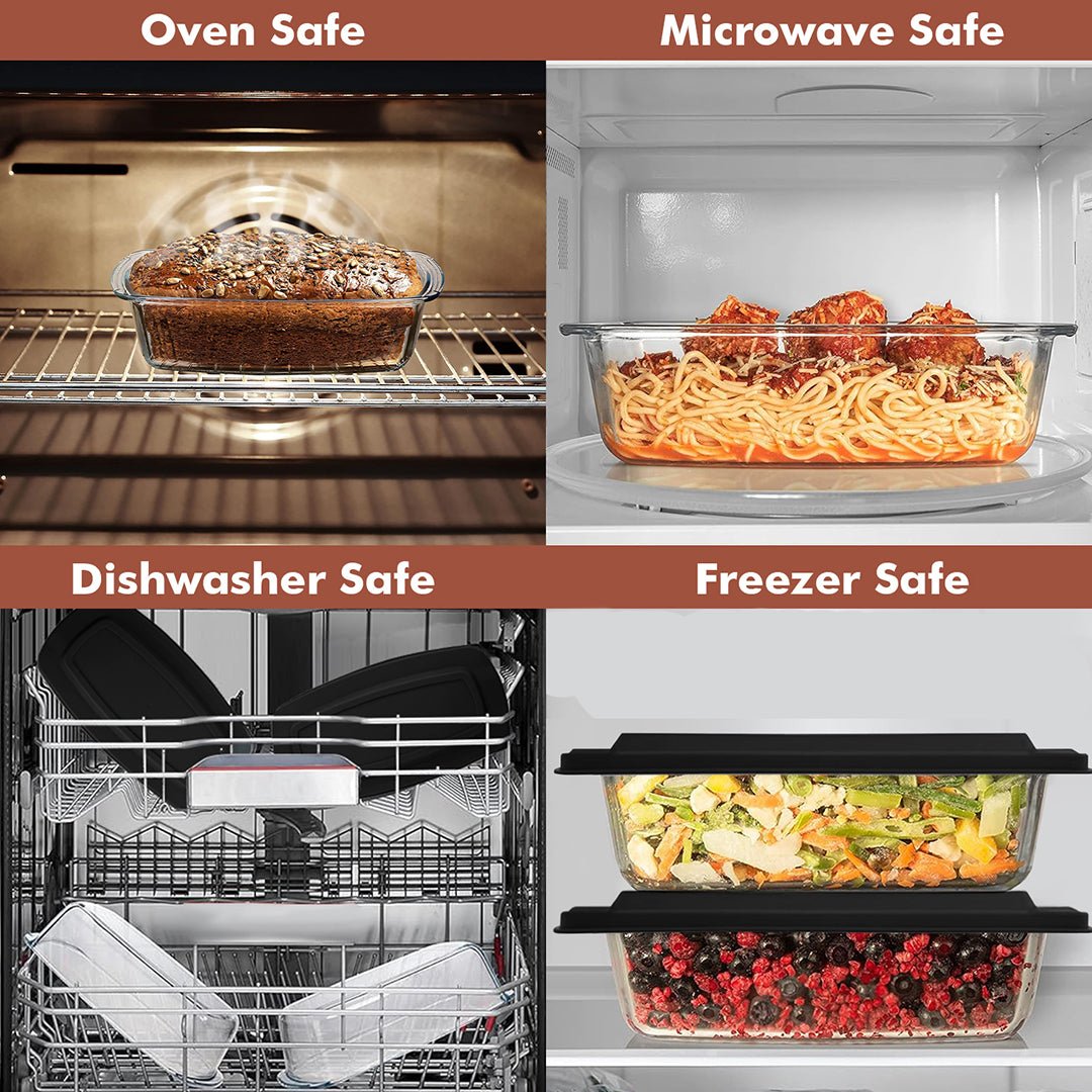 Loaf Pan Container (Set of 1) - 1set_LoafPan_Black