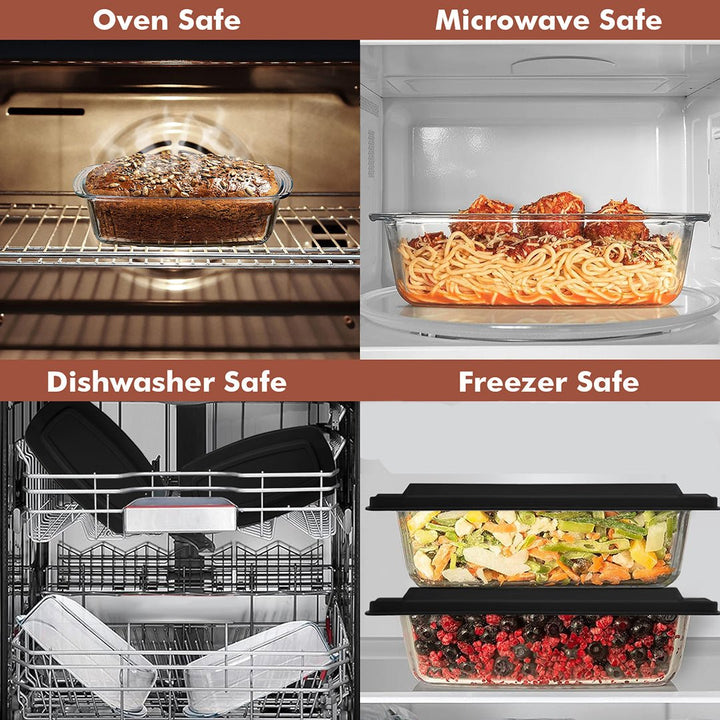 Loaf Pan Container (Set of 1) - 1set_LoafPan_Black