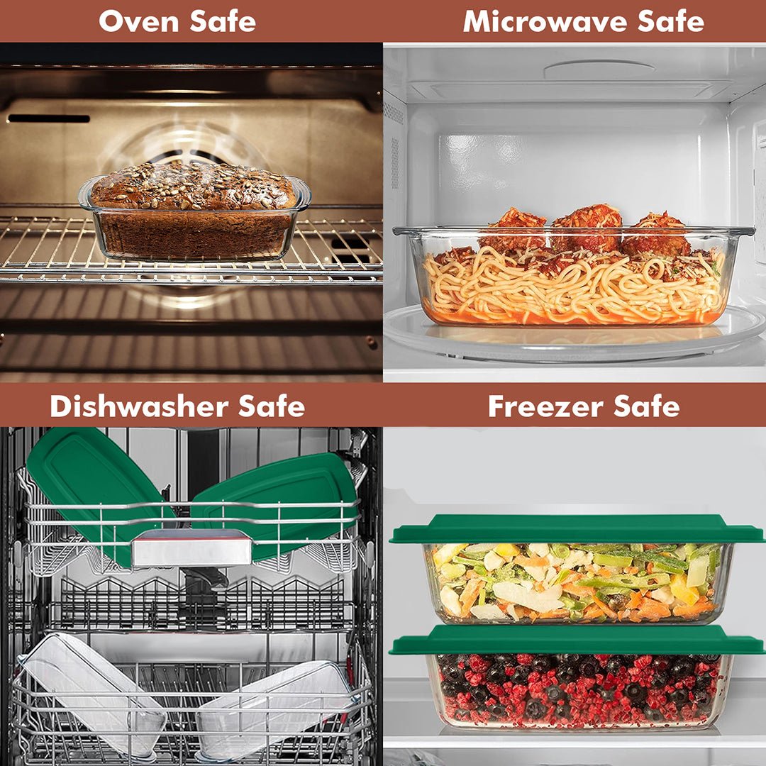 Loaf Pan Container (Set of 1) - 1set_LoafPan_Green