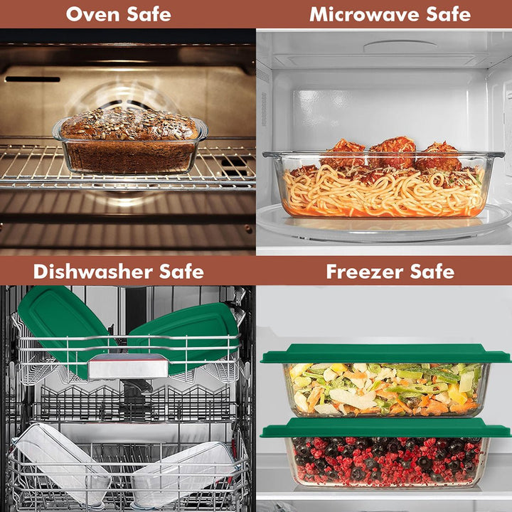 Loaf Pan Container (Set of 1) - 1set_LoafPan_Green
