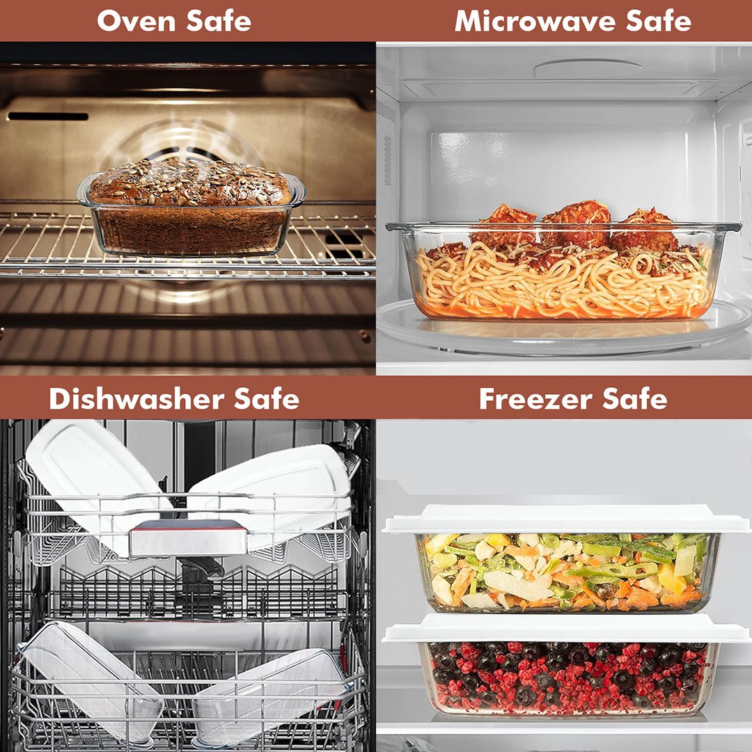 Loaf Pan Container (Set of 1) - 1set_LoafPan_White
