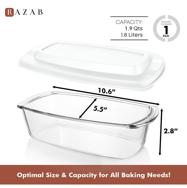 Loaf Pan Container (Set of 1) - 1set_LoafPan_White