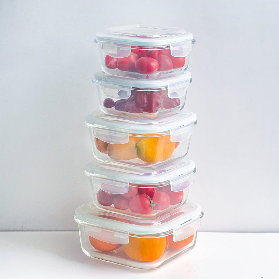 Razab 10 PC Glass Food Containers Set - 10_GlassNew