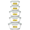 Razab 10 PC Glass Food Containers Set