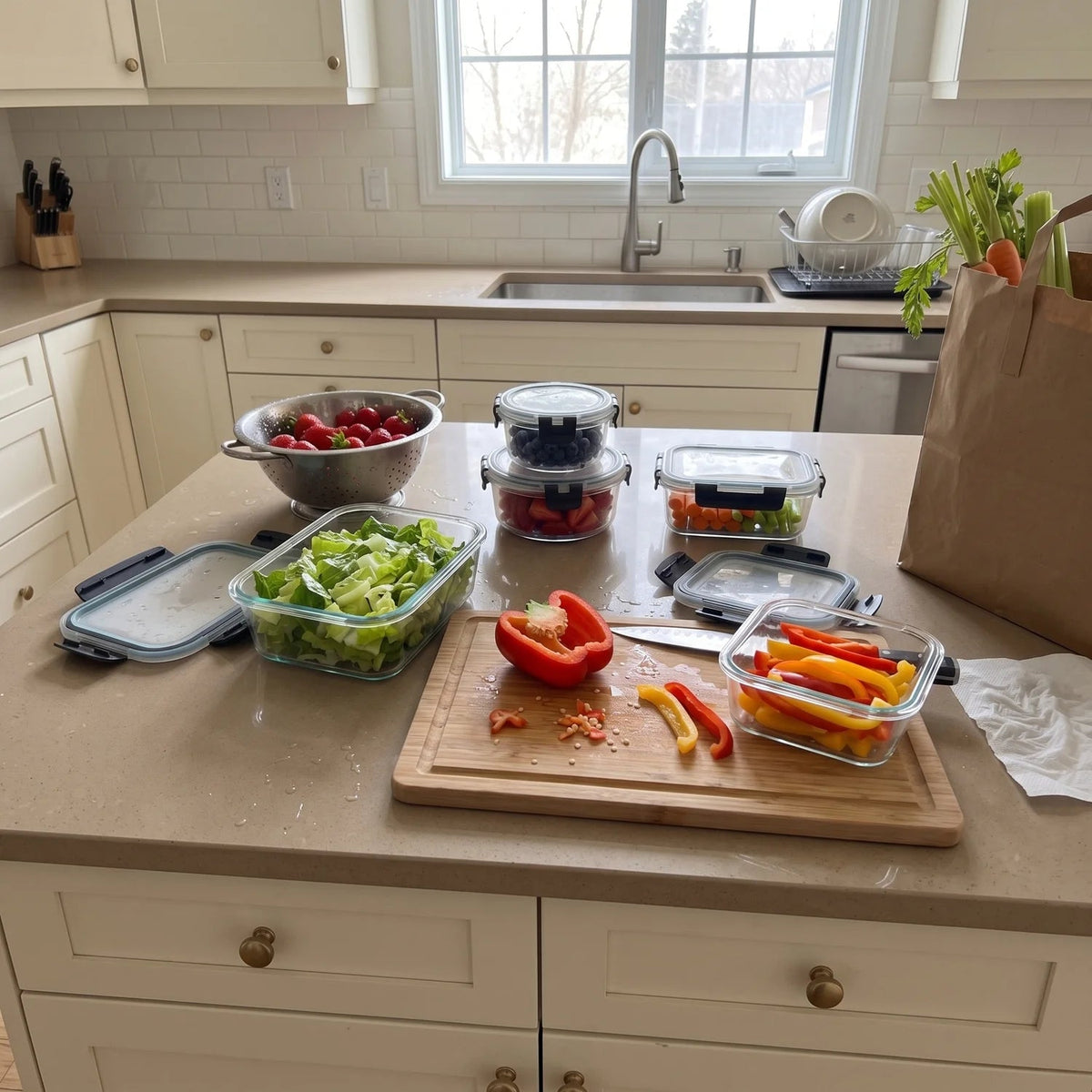 Razab 30 PC Glass Meal Prep Containers - 30_Glass_Black