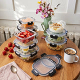 Razab 30 PC Glass Meal Prep Containers - 30_Glass_Black