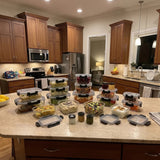 Razab 40 PC Glass Kitchen Storage Containers with Lids, Stackable Set - 40PC_Glass_Black