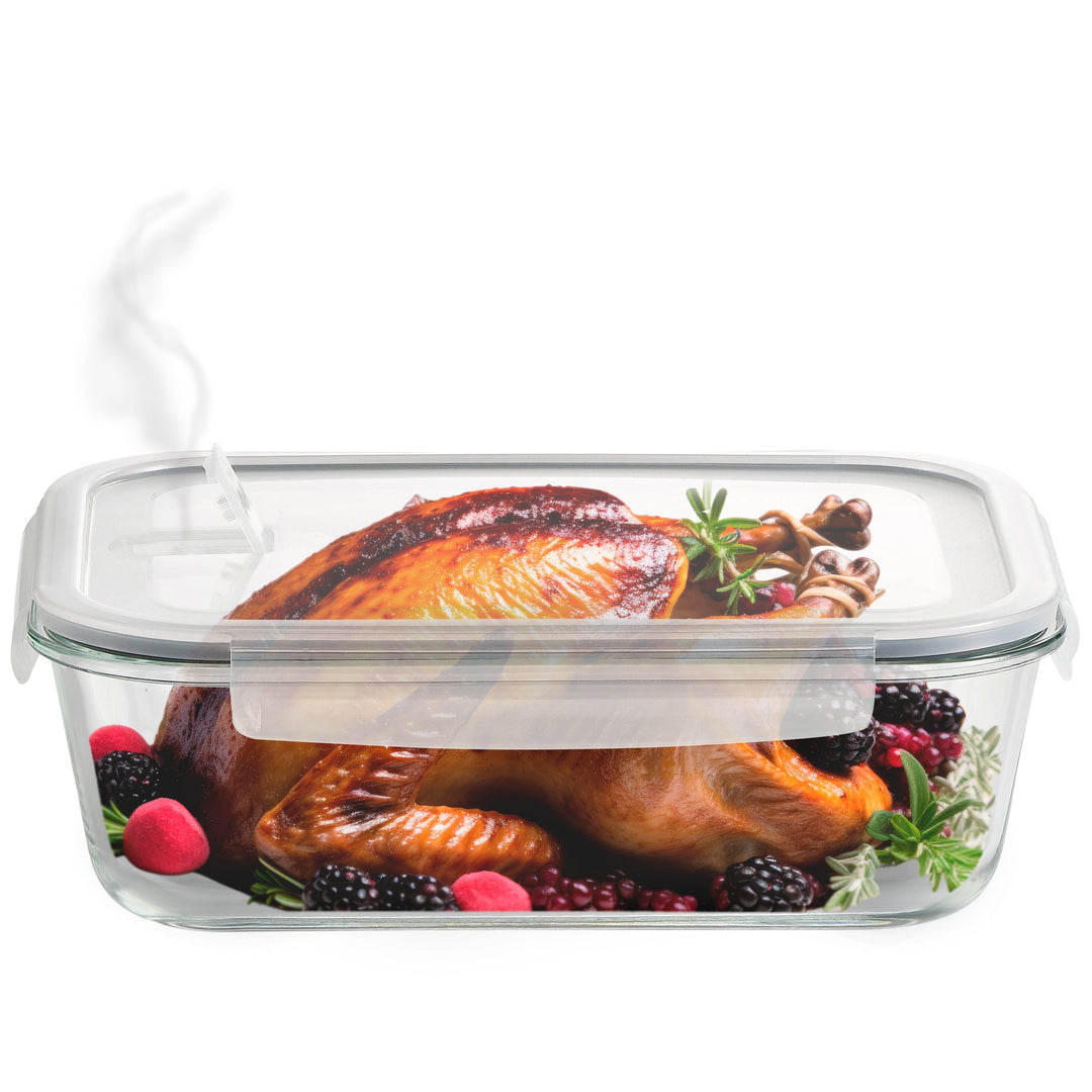 Razab's 2700 ml Large Glass Food Storage Container With Vent - 2700ML_Vent