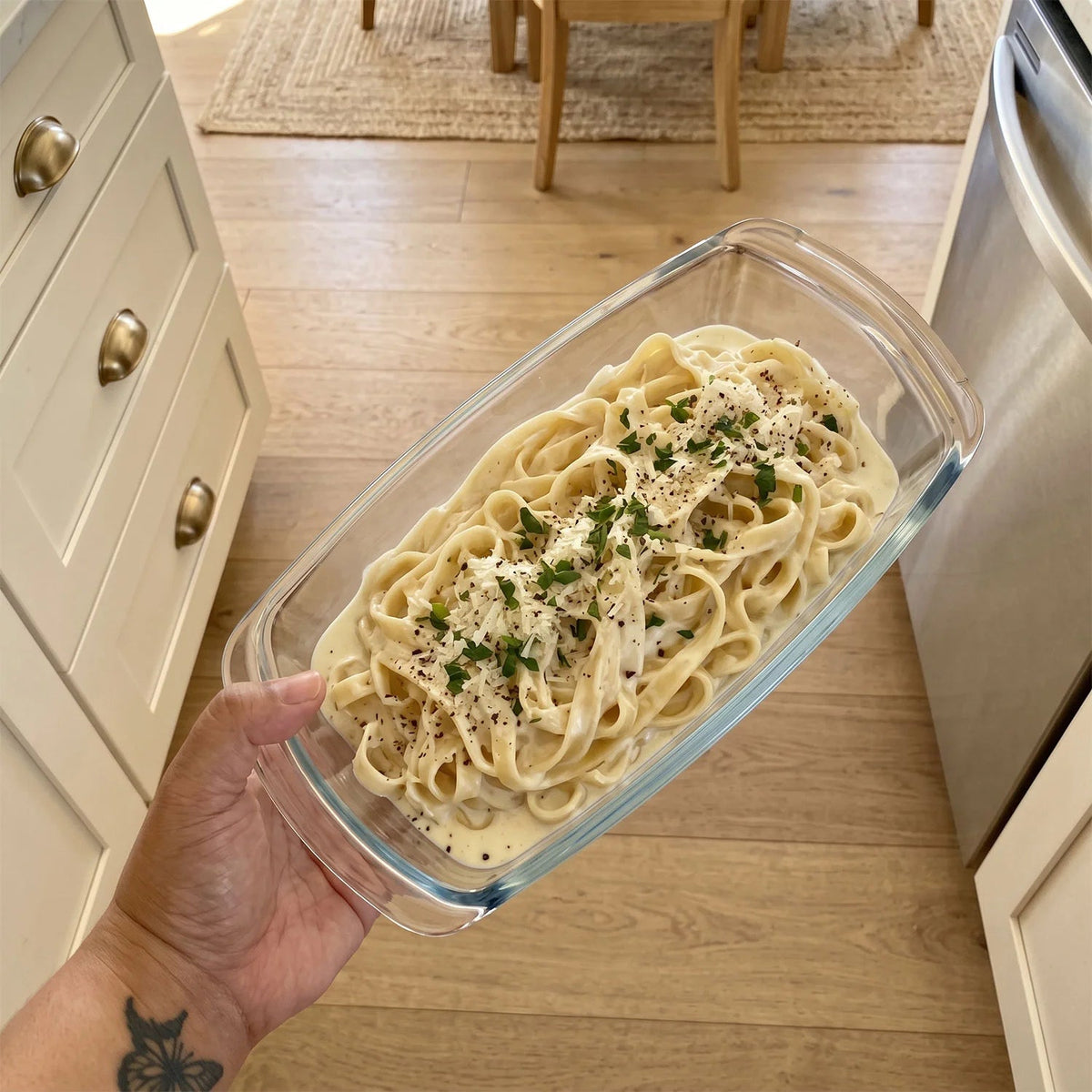 Set Of 2 Glass Loaf Pan Containers - 2setGreyLoafPan_NewLid