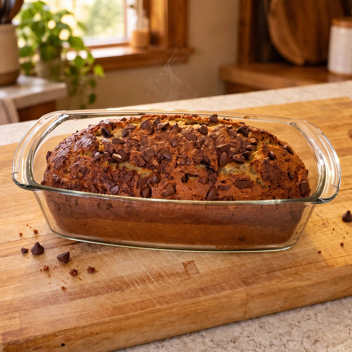 Set Of 2 Glass Loaf Pan Containers - 2setGreyLoafPan_NewLid