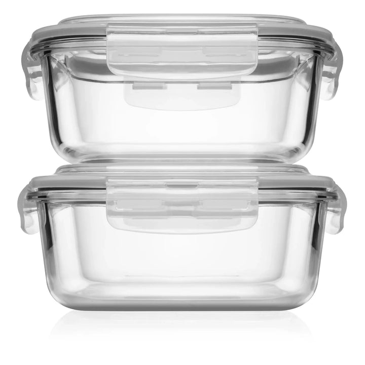 1200ML Glass Set - Set of 2 Pc Glass Food Storage Container - 2_1200ML_Glass