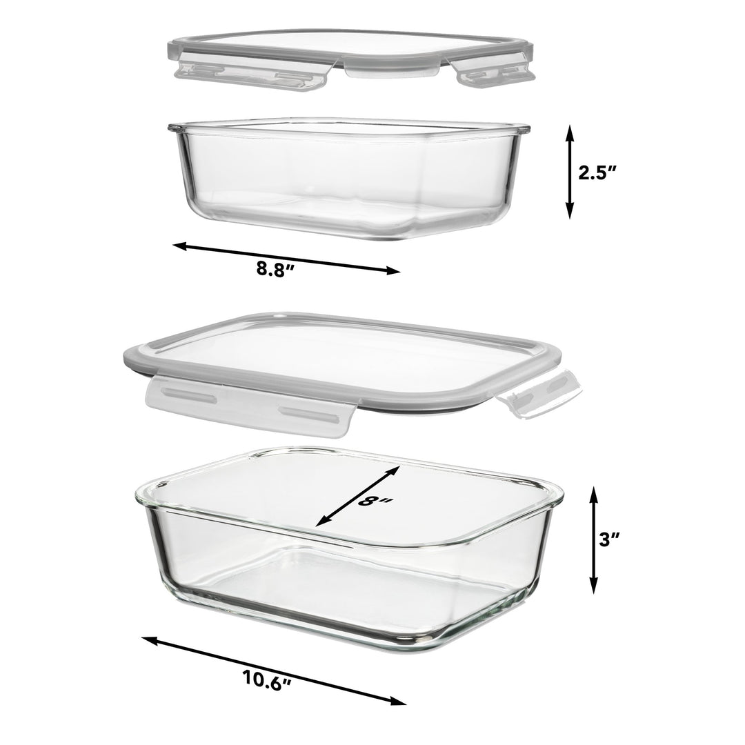 Glass Food Storage Container- Set of 10 By Razab