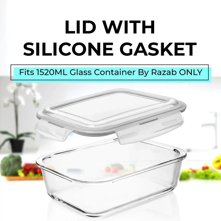 1520ML - Glass Conainer Set by Razab (Replacemnet lid) -