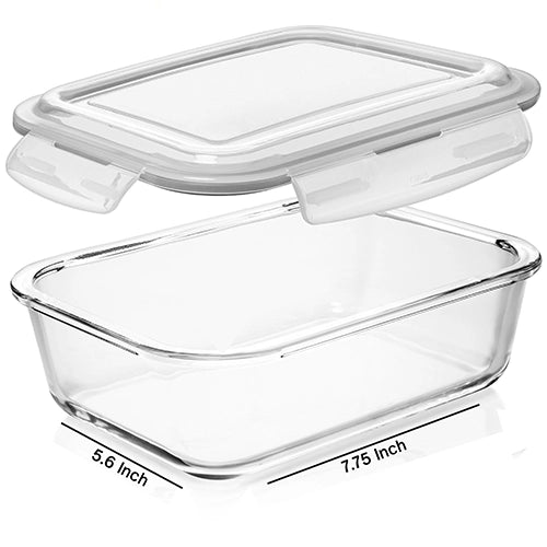 1520ML Glass Set Set of 2 Pc Glass Food Storage Container Razab