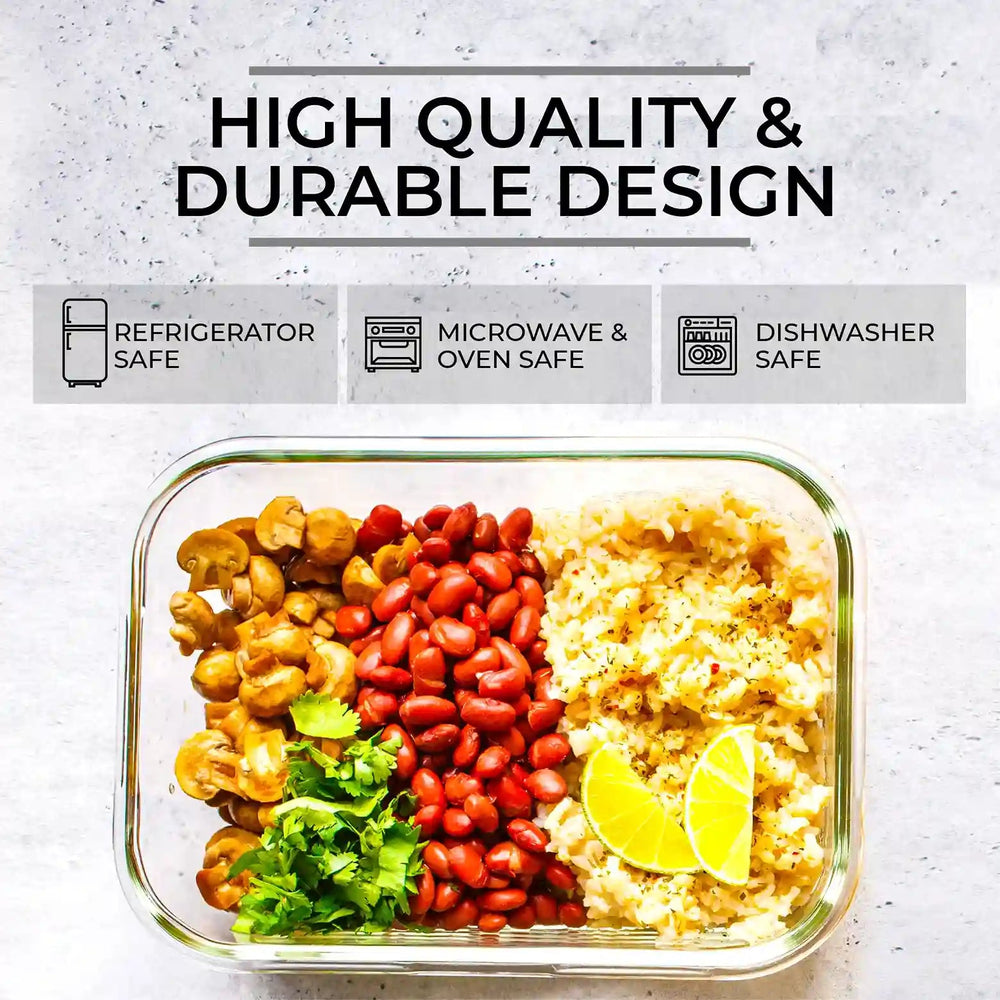 1860ML Glass Set - Set of 2 Pc Glass Food Storage Container - 2_1860ML_Glass