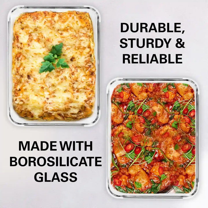 2260 Glass Set - Set of 2 Pc Glass Food Storage Container -
