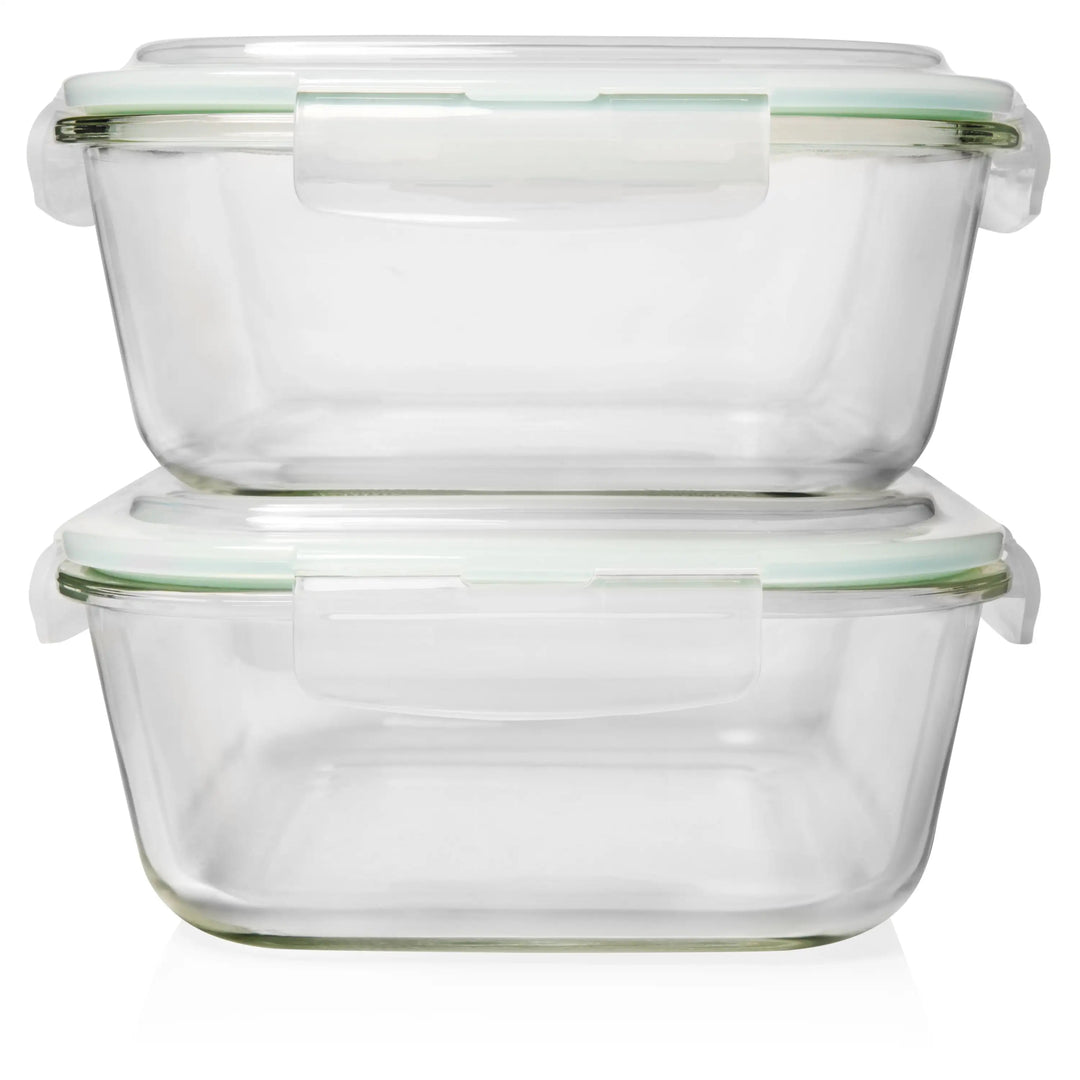 SET of 2 52 Oz Large Glass Food Storage Container with Airtight Lids, Razab  