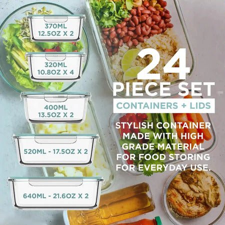Glass Container Set (24-Piece)