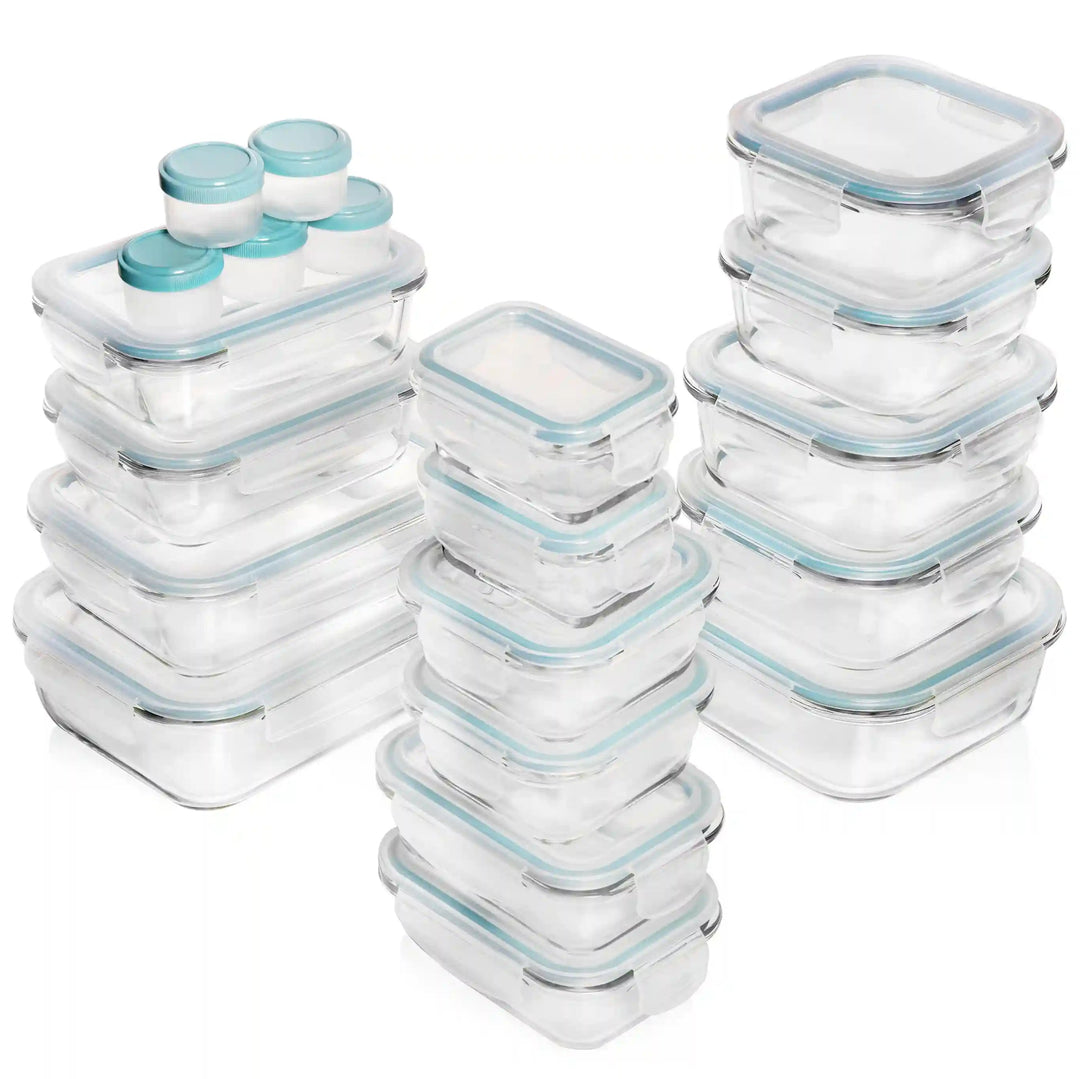 Bayco Glass Food Storage Containers with Lids, [24 Piece] Glass